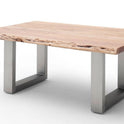 Couchtisch Baumkantentisch Akazie-massiv rechteckig natur lackiert 110 cm