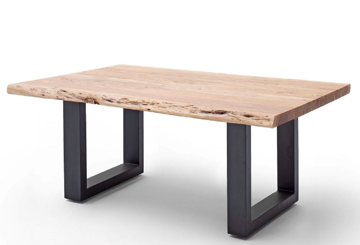 Couchtisch Baumkantentisch Akazie-massiv U-Form rechteckig natur lackiert 110 cm