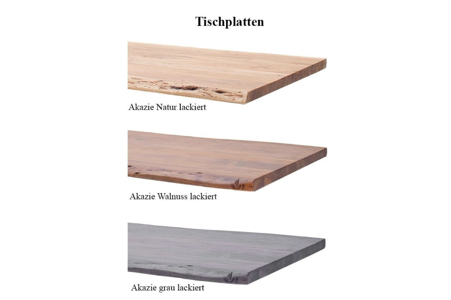 Couchtisch Baumkantentisch Akazie-massiv X-Form quadratisch natur lackiert 75 cm