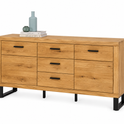 Sideboard TINA – Eiche teilmassiv mit 2 Türen und 3 Schubladen