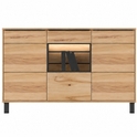 Sideboard JACKSON – Eiche teilmassiv mit LED-Beleuchtung
