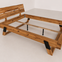 Bett PIA-SOFIE – Kernbuche massiv B 202,5 x H 89 x T 226,5 cm