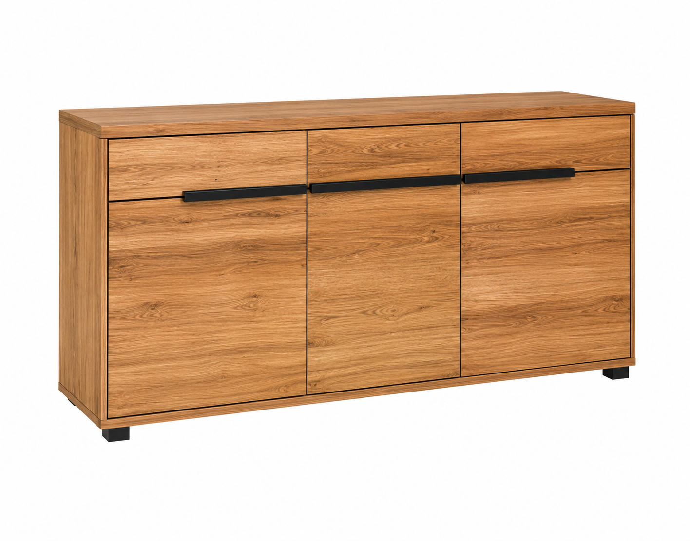 Sideboard LOLA – Eiche teilmassiv furniert mit 3 Türen und 3 Schubladen