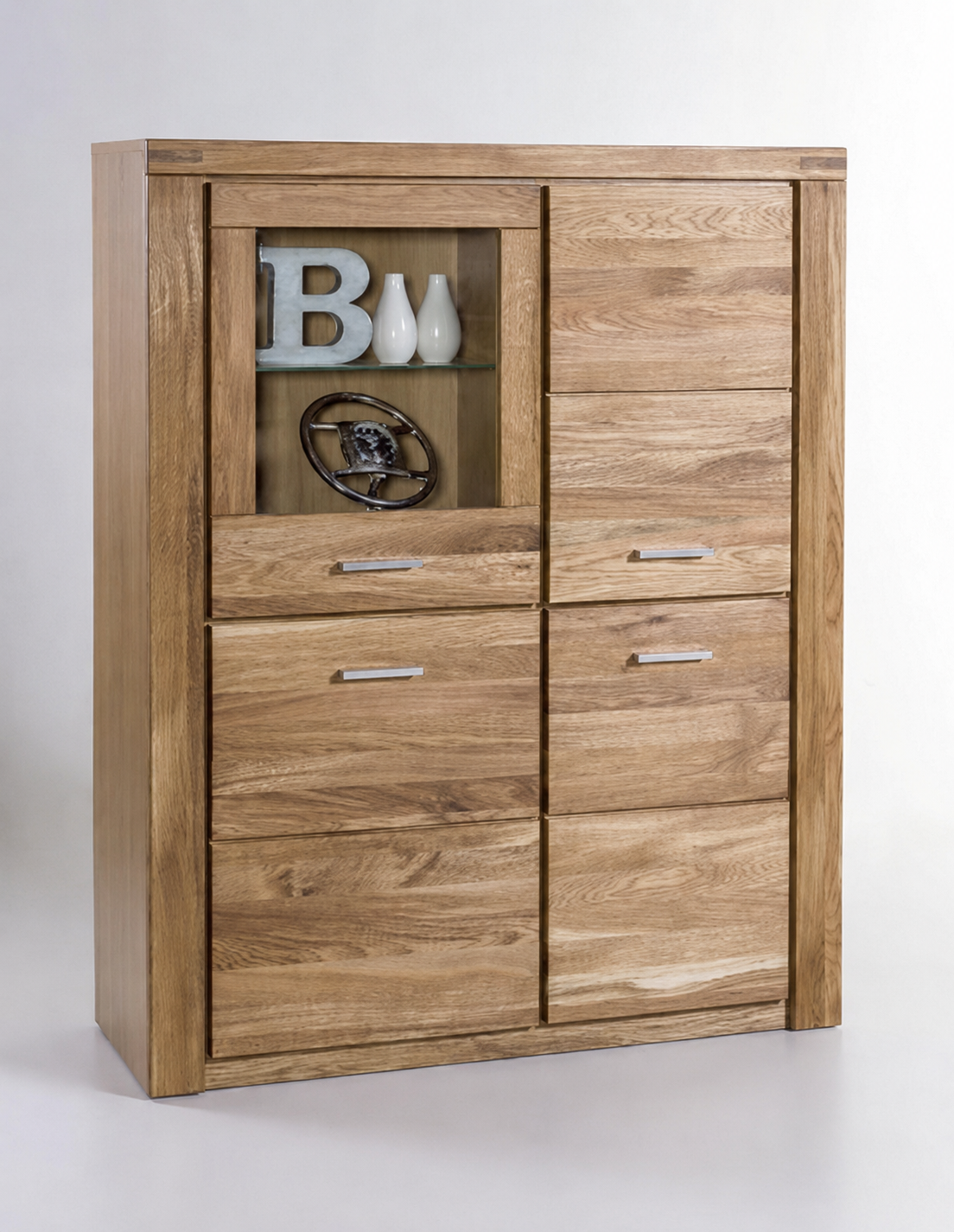 Highboard TABER – Wildeiche teilmassiv geölt