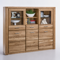 Highboard TABER – Wildeiche teilmassiv geölt