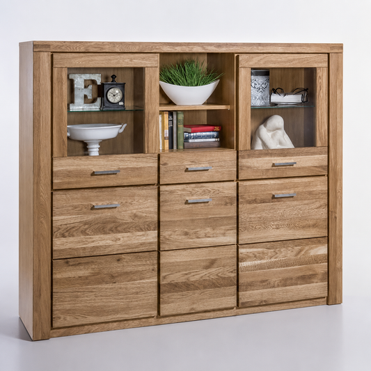 Highboard TABER – Wildeiche teilmassiv geölt