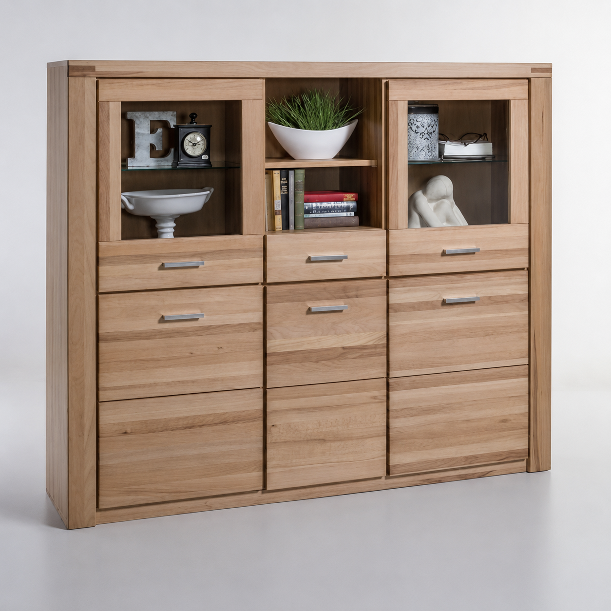 Highboard Taber Kernbuche Teilmassiv
