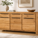 Sideboard SINA Wildeiche Teilfurnier – Modernes Wohnzimmer Sideboard mit Stauraum
