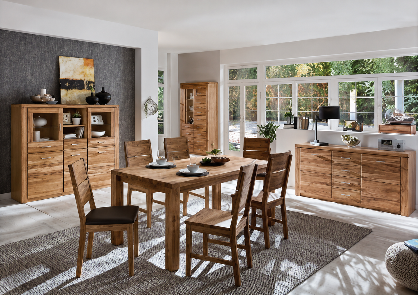 Sideboard TABER – Wildeiche teilmassiv geölt