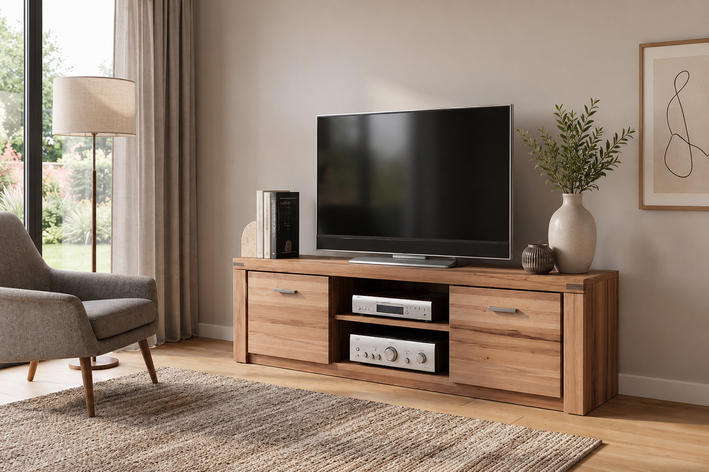 TV-Kommode TABEA – Kernbuche teilmassiv