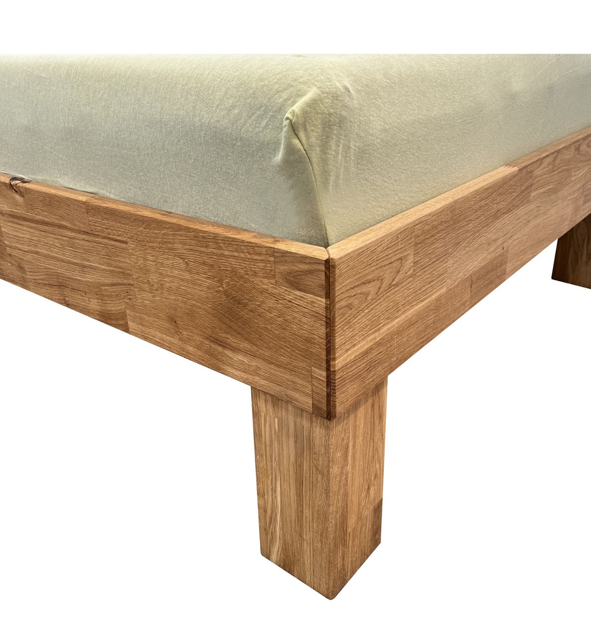 Futonbett Schlafzimmer Bett Wildeiche massiv Holz geölt Jenny 120 x 200 cm