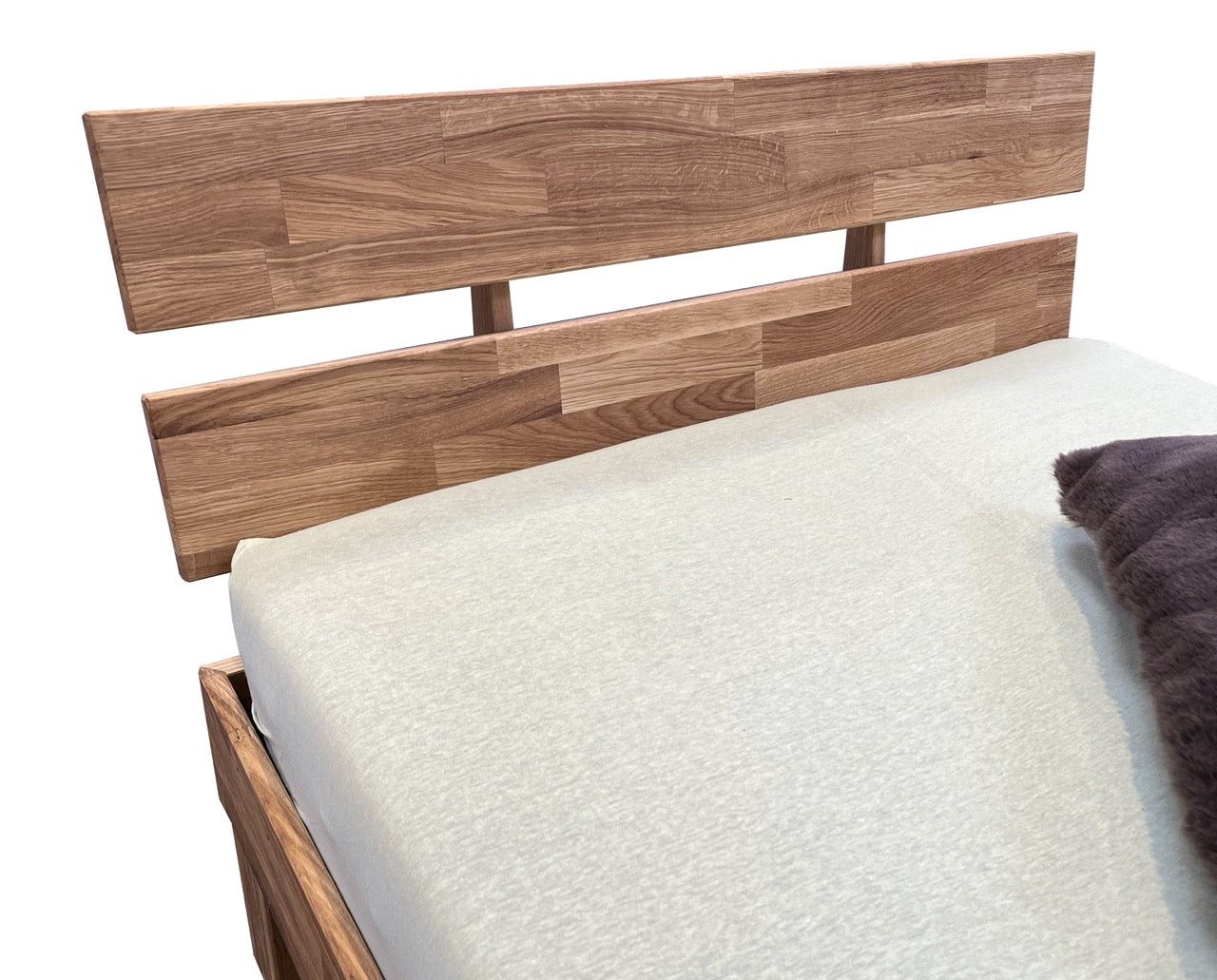 Futonbett Schlafzimmer Bett Wildeiche massiv Holz geölt Jenny 100 x 200 cm