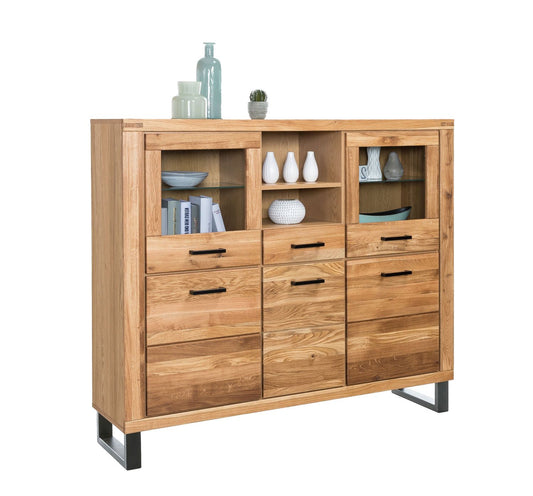 Highboard Kommode Schrank Schublade Wildeiche teilmassiv geölt Tiara 158 cm