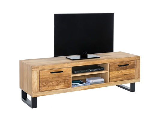 TV-Kommode Lowboard Schrank Türen Wildeiche teilmassiv Natur geölt 170 cm Tiara