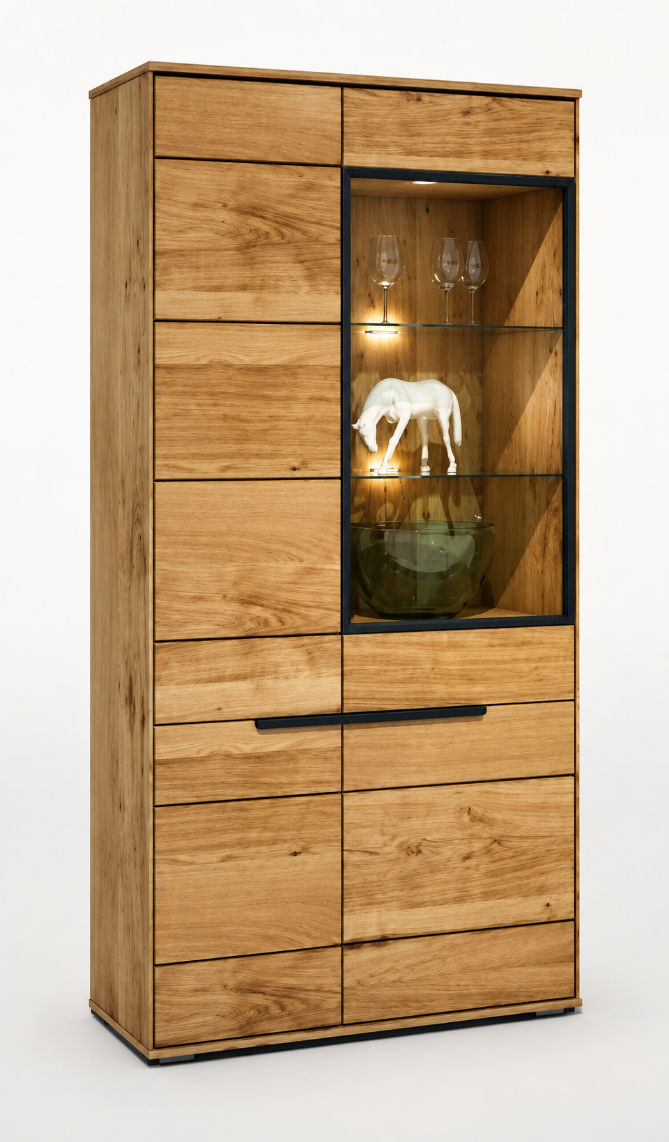 Vitrine LOLA – Eiche teilmassiv furniert