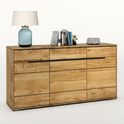 Sideboard LOLA – Eiche teilmassiv furniert mit 3 Türen und 3 Schubladen