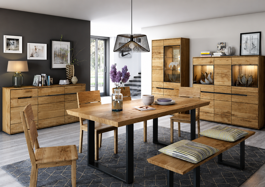 Sideboard LOLA – Eiche teilmassiv furniert mit 3 Türen und 3 Schubladen