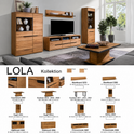 TV-Lowboard LOLA – Eiche teilmassiv furniert mit 3 Schubladen und 3 Ablagefächern
