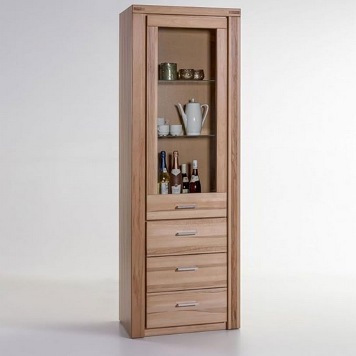 Vitrine TABER – Kernbuche teilmassiv