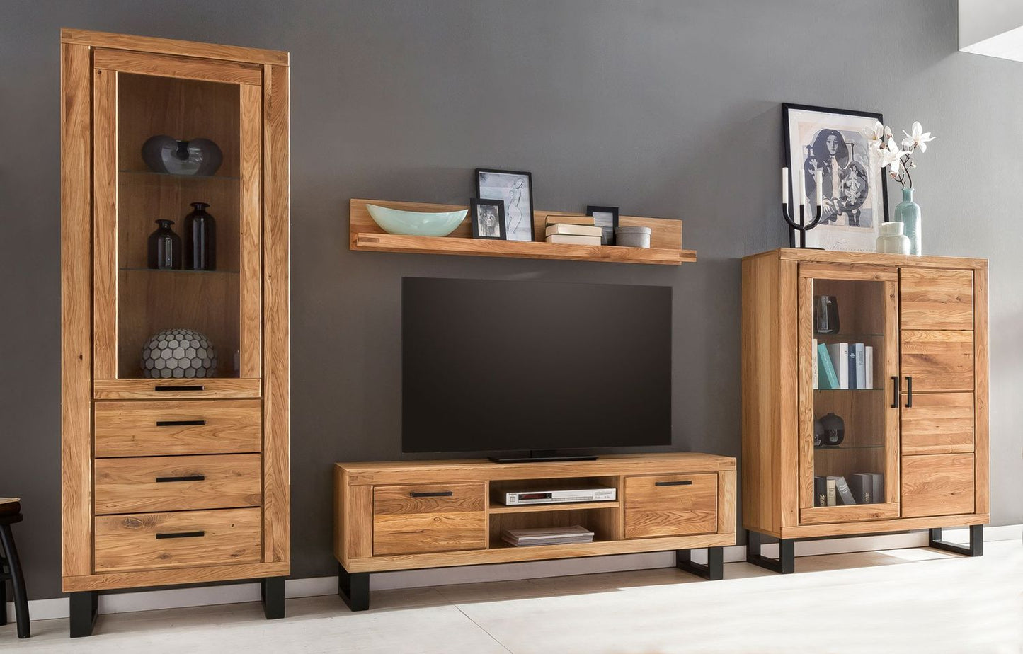Couchtisch Wohnzimmertisch Ablage Wildeiche geölt Tiara 115 cm