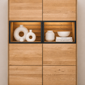 Highboard JACKSON – Eiche teilmassiv mit LED-Beleuchtung