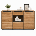 Sideboard JACKSON – Eiche teilmassiv mit LED-Beleuchtung