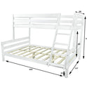 Etagenbett Hochbett Kiefer massiv weiß lackiert Denise 90/140 x 200 inkl. Rollrost