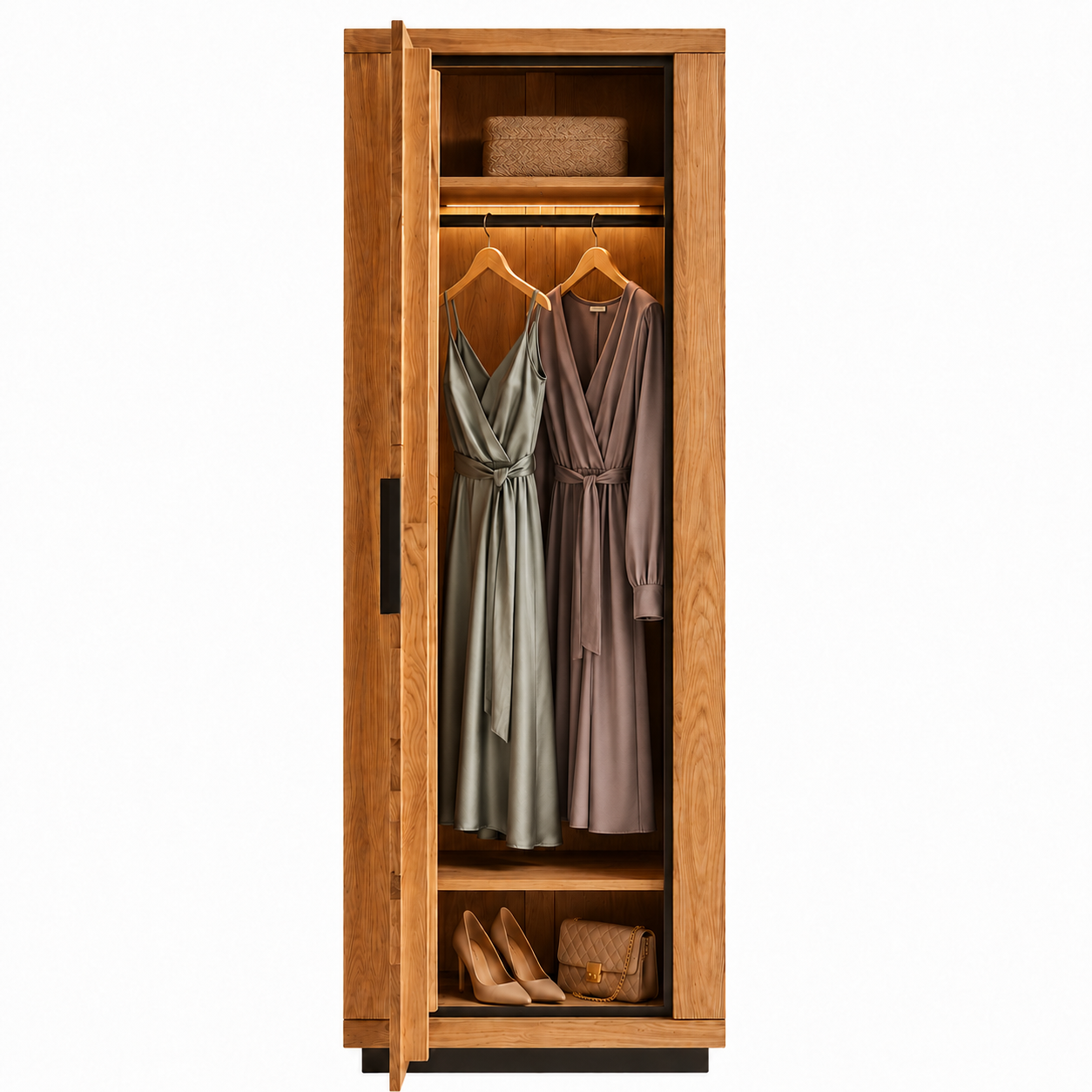JURIA-Garderoben-Set – Eiche massiv/Eiche Dekor