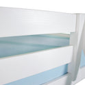 Etagenbett Hochbett Kiefer massiv weiß lackiert Denise 90/140 x 200 inkl. Rollrost