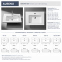 AURENO Classic Bad Keramik-Set Spiegelschrank