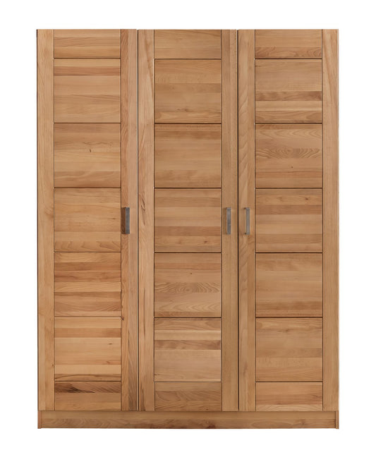 Kleiderschrank Türen Holz Kernbuche-massiv natur geölt 3-türig Tollo 3