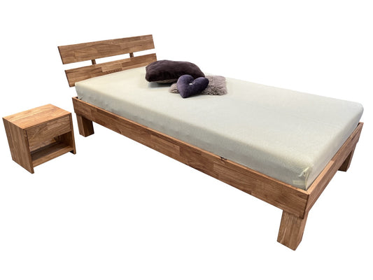 Futonbett Schlafzimmer Bett Wildeiche massiv Holz geölt Jenny 100 x 200 cm